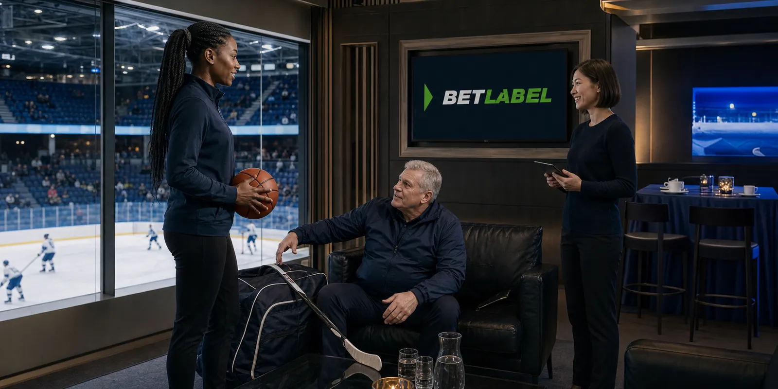 Finnish players exploring BetLabel Casino in a premium blue-lit setting