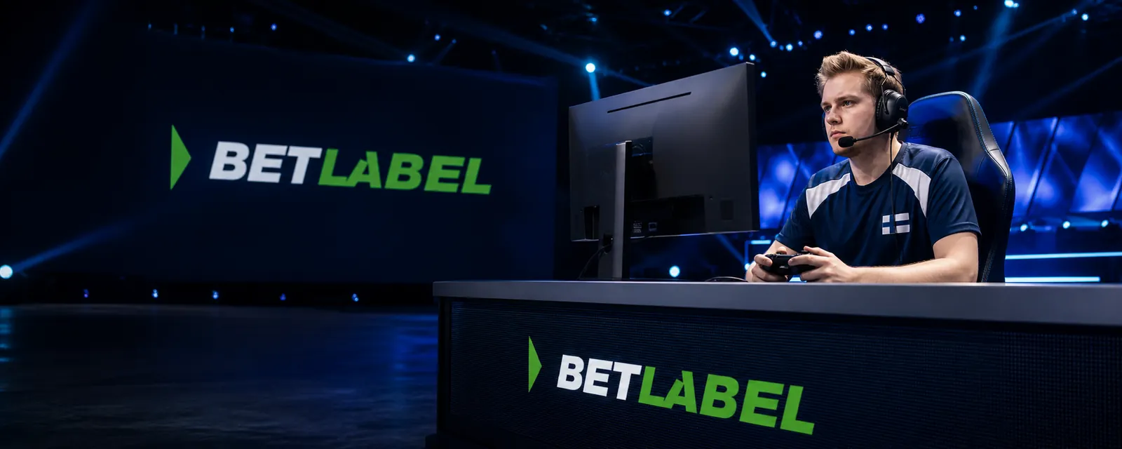 Adult esports players on a Finnish stage